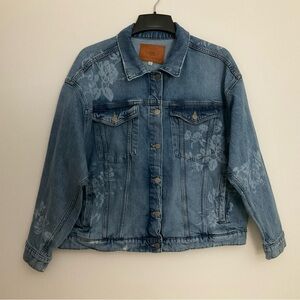 Lucky brand laura ashley denim women jacket size xl